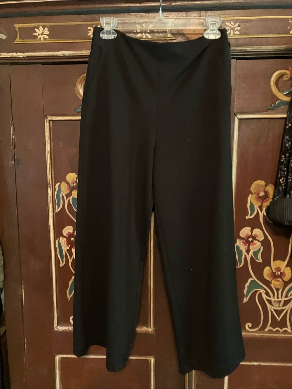 RD Style Black Wide-Leg Pants